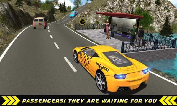 Taxi Driver Hill Climb sim 3D screenshot 1