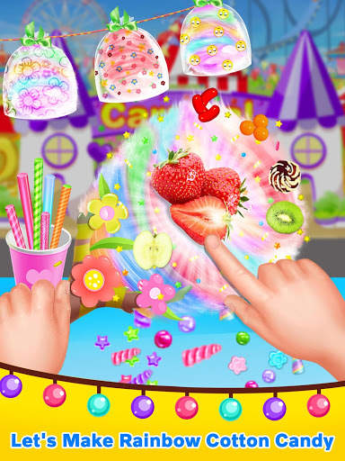 Street Food - Sweet Rainbow Cotton Candy Maker screenshot 2