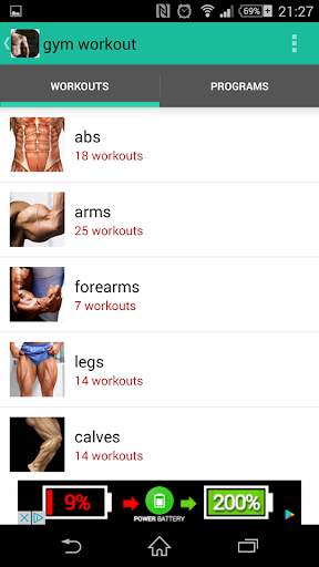 Gym workout screenshot 1