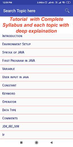 Java Programming App screenshot 2