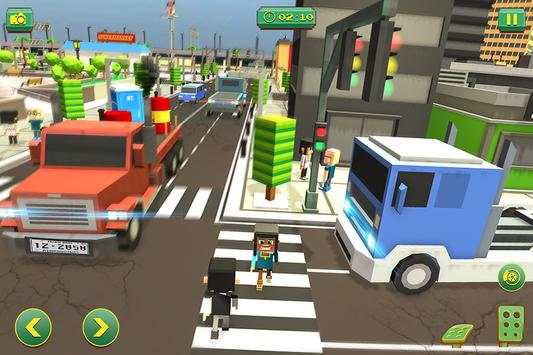 Blocky Truck Driver Simulator Urban Transport screenshot 11