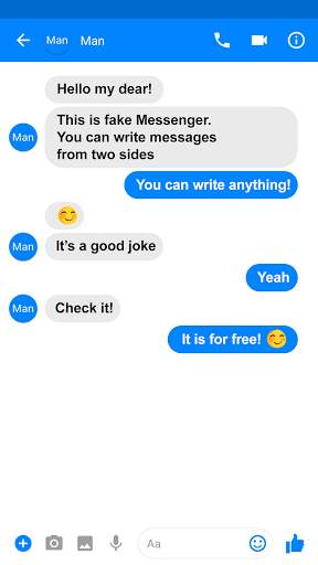 Fake messenger screenshot 1