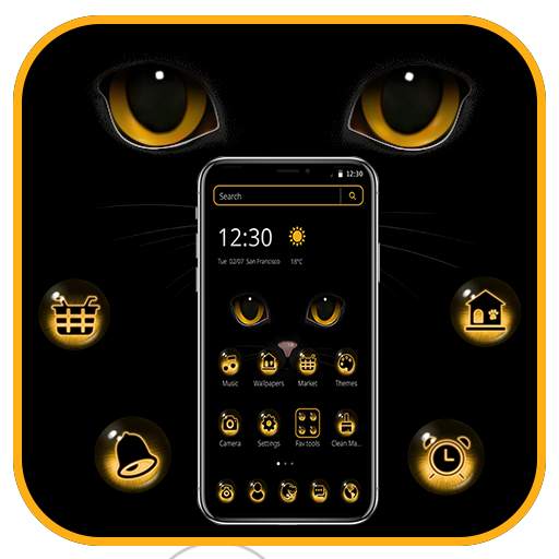 Evil Black Cat Face Emoji Theme🐱 1.1.3