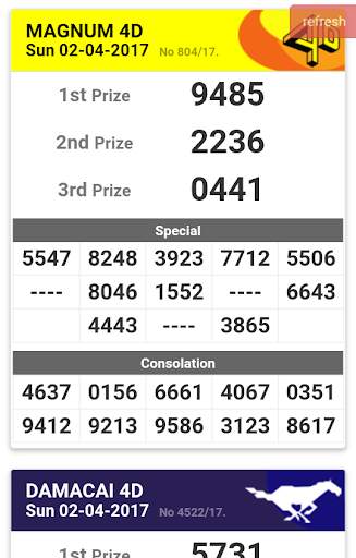 Free Live Draw 4D Results Reference screenshot 2