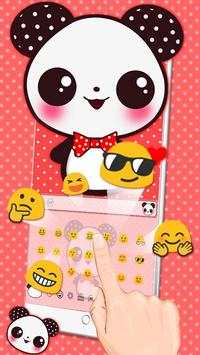 Lovely Panda Bow Theme Keyboard screenshot 2
