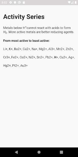 Chemistry  Cheat Sheet screenshot 4