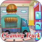 games cleaning truck game icon