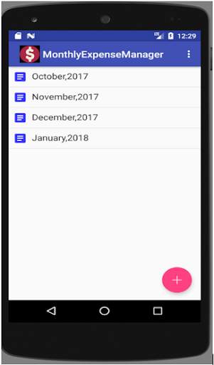 Monthly Expense Manager screenshot 1