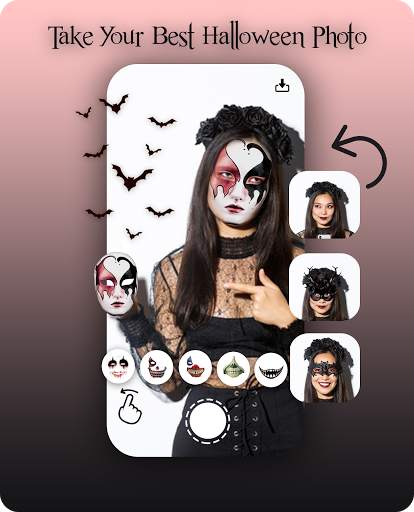 Halloween Makeup - Mask Face camera Snap screenshot 3