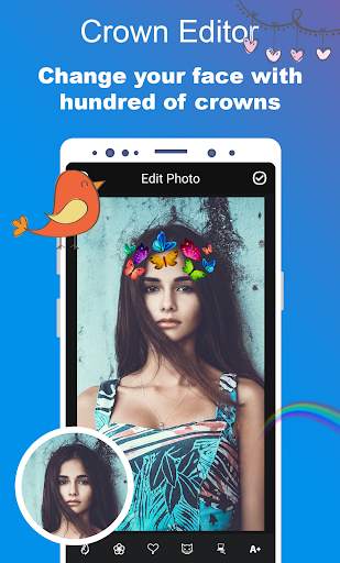 Crown Photo Editor - Heart & Flowers Crowns screenshot 1