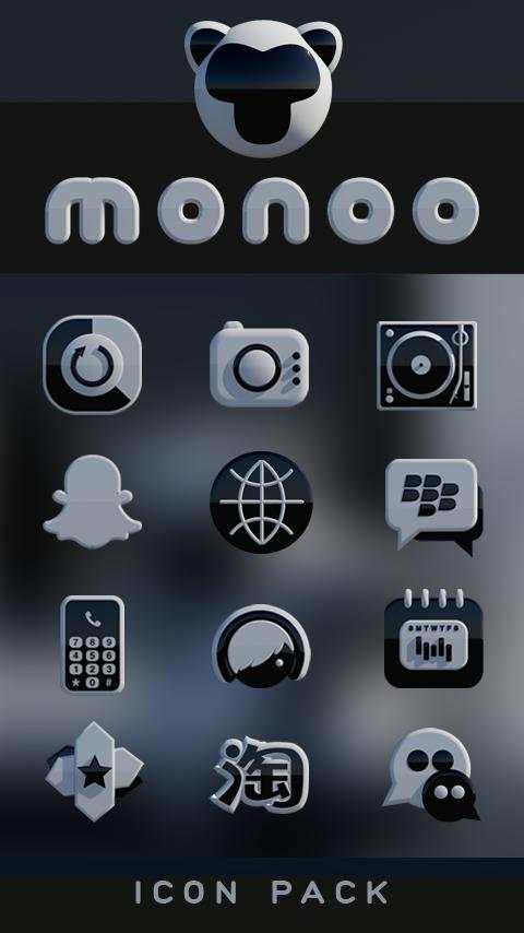 MONOO Black & White Icon Pack screenshot 1