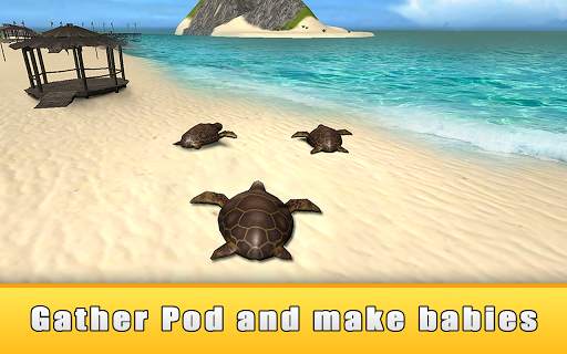 Ocean Turtle Simulator 3D 3 تصوير الشاشة