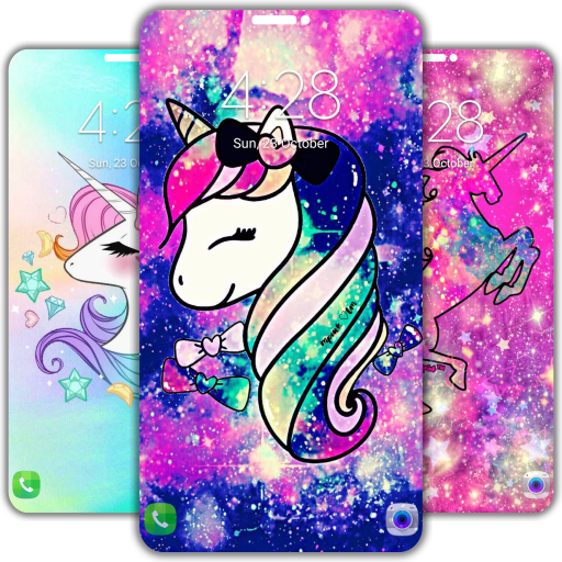 🦄 Обои с блестками и радужным единорогом 4K [UHD] иконка