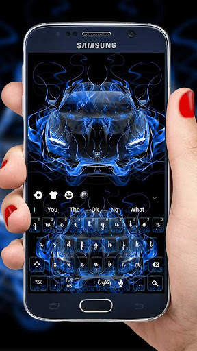 Blue Flame Car Keyboard स्क्रीनशॉट 1