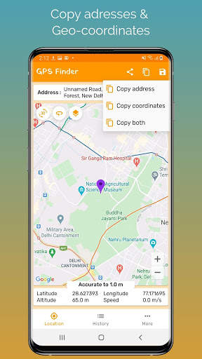 Gps Coordinates finder - save & share location स्क्रीनशॉट 6