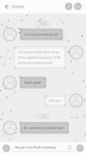GO SMS PRO SIMPLE LINE THEME screenshot 3