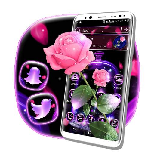 Neon Jar Rose Launcher Theme 1.0.1