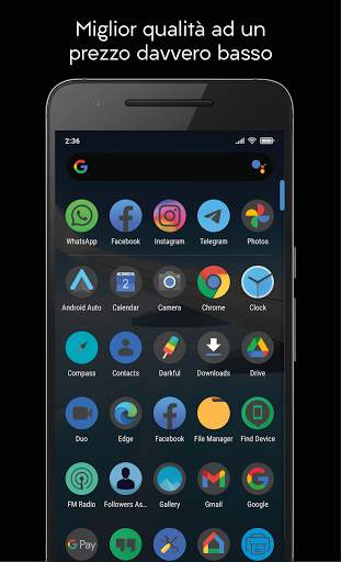 Darkful Icon Pack - Tema per Apex/Nova/Go Launcher screenshot 2