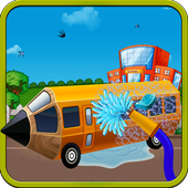 School Bus Cleanup &amp; Repair: Cleaning Games icon
