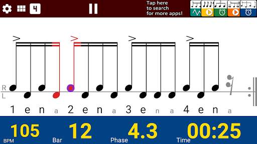 Drum Beat Metronome screenshot 1