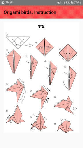 Origami birds. Schemes, instructions स्क्रीनशॉट 6