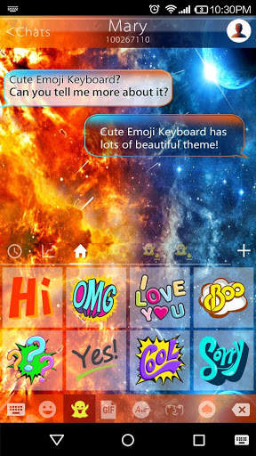 Ice & Fire Emoji Keyboard for Android GO screenshot 3