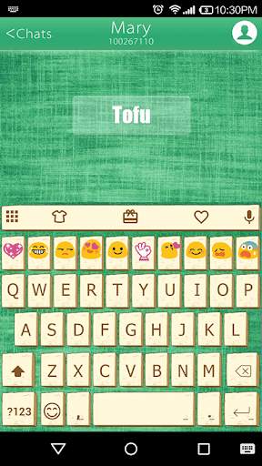 Tofu Emoji Keyboard Theme screenshot 1