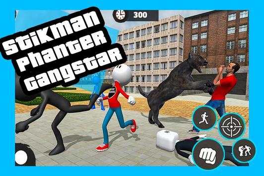 Black panther Stickman Rope Hero Gang Star Crime. screenshot 3