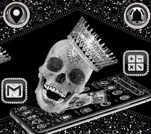 Diamond Skull Launcher Theme💎 screenshot 1