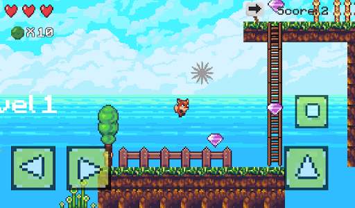 Fantasy Fox - 2D Pixel Platform, retro game screenshot 9
