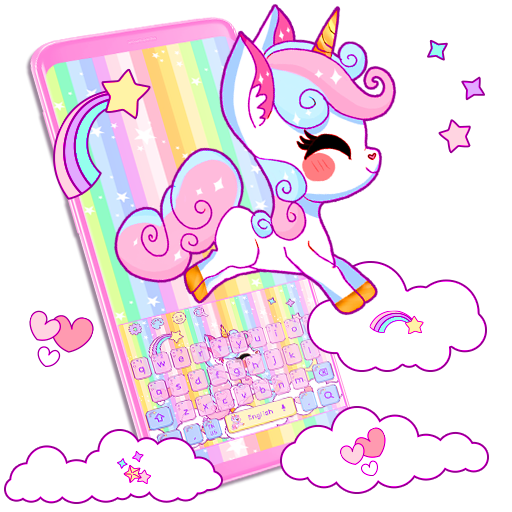 Rainbow Unicorn Keyboard icon