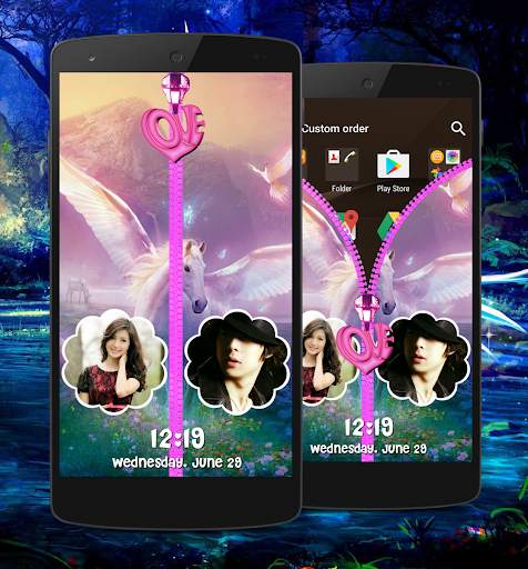 Unicorn Zipper Lock Screen screenshot 2