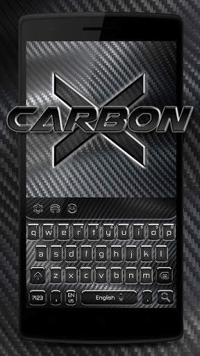 Carbon Fiber Keyboard Hi-Tech Theme screenshot 1