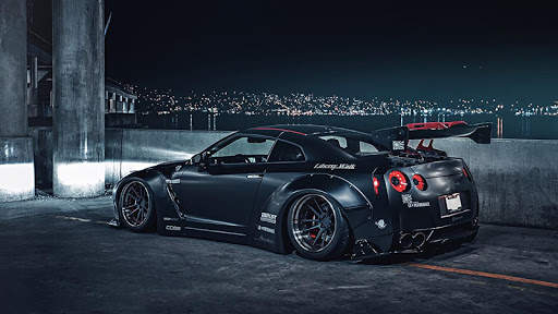 Black Nissan GTR Wallpaper screenshot 6