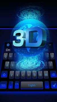 3D Neon Hologram Keyboard Theme screenshot 1
