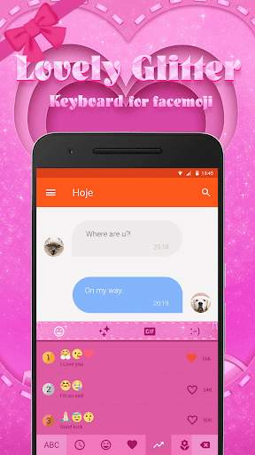 Glitter Emoji Keyboard Theme screenshot 3