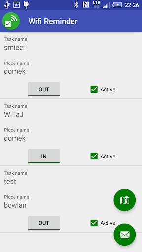 WiFi Place Task Reminder screenshot 1