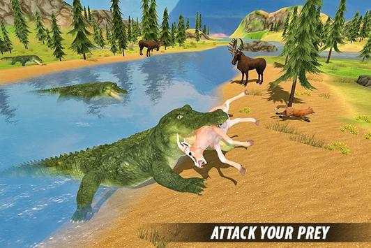 Crocodile Attack Sim: Wild Animal Family Games screenshot 2