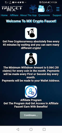 MX Faucet - Earn BTC LTC DASH DOGE TRON KLV NANO скриншот 2