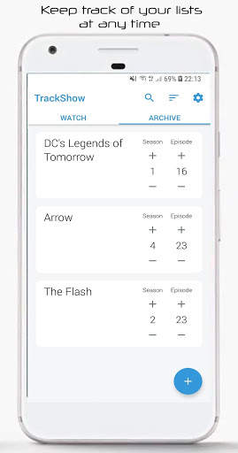 Track Show - TV shows tracker 1 تصوير الشاشة