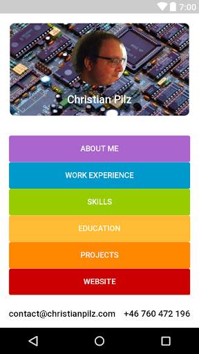 My CV screenshot 1