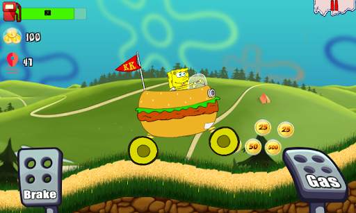 Sponge Kraby Car Hill Racing screenshot 4
