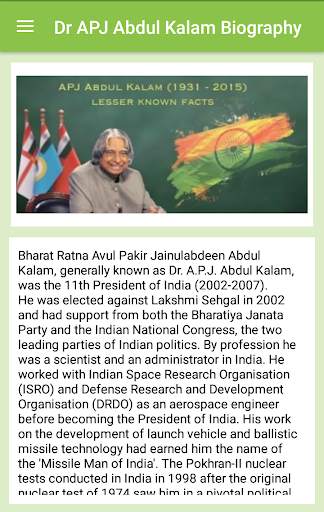 Dr APJ Abdul Kalam Biography screenshot 3