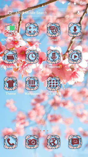 Cherry Blossom APUS Launcher theme screenshot 2