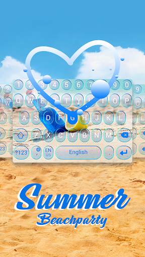 Summer Beach Party Keyboard Theme screenshot 2