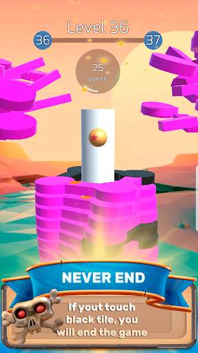 The Stack Tower : Ball Fall game 3d stick blocks ☄ screenshot 2