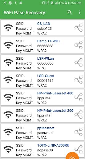 WiFi Password Recovery — Pro screenshot 1