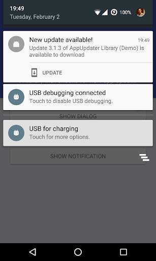 AppUpdater Library (Demo) 3 تصوير الشاشة