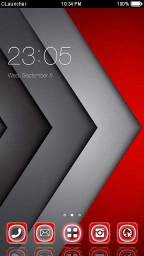 Abstract Red Theme screenshot 1