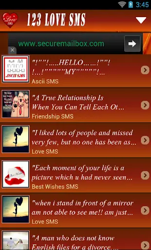 123 Love Messages screenshot 2